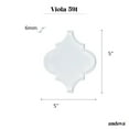 thumbnail image 6 of Viola Margio Gray 5-in. Arabesque Glossy Glass Wall and Floor Tile, 6 of 6