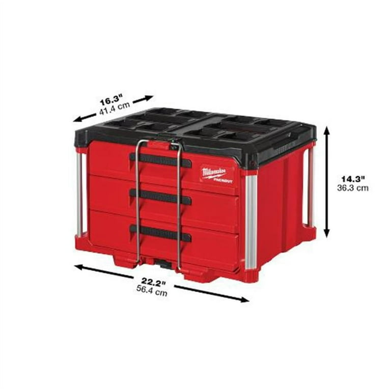 arr30　milwaukee ミルウォーキー PACKOUT Milwaukee PACKOUT Tool Box Chest with 3-Drawer Storage