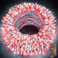 thumbnail image 1 of Guirnalda de luces navideñas KNONEW 123 m 1000 LED para exteriores, color rojo y blanco, 1 of 6