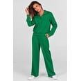 thumbnail image 4 of Conjunto de Chándal para Mujer PRETTYGARDEN con Media Cremallera Verde XL, 4 of 7