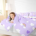 thumbnail image 3 of Castle Fairy Rainbow Letter P Twin Comforter Sets 3-Piece for Kids,Pastel Pattern Bedding Set for Girls, 3 of 6