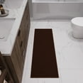 thumbnail image 4 of Ottomanson Solid Bathroom Runner Rug 20" x 53" - Non Slip Low Pile Carpet, Brown, 4 of 13