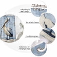 thumbnail image 3 of Ocean Pelican Bathroom Shower Curtains with 12 Hooks Polyester Waterproof Shower Curtain for Stalls and Bathtubs Summer Coastal Birds Modern Painted Decorative Bathroom Privacy Curtain 36x72 Inches, 3 of 9