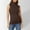Brown, variant on Women's Fashion Solid Color Inside A Small Shirt Sleeveless Turtleneck Vest Base Shirt 3x Top Women Shirts Woman Apparel Shirt Tang Tops Back Support Lace Cold Shoulder Top Blouses Women