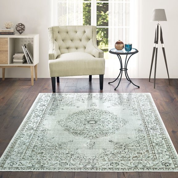 United Weavers Bedivere Lionel Oriental Silver Woven Viscose Area Rug or Runner