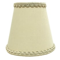 Royal Designs, Inc. Empire Chandelier Lamp Shade with Decorative Trim Flame Clip Fitter, CSO-1040-5BG, 3 x 5 x 4.5, Beige, 1 Pack