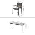 thumbnail image 4 of Berglite Himmel 6 - Person Rectangular Outdoor Furniture Patio Dining Set, 4 of 11
