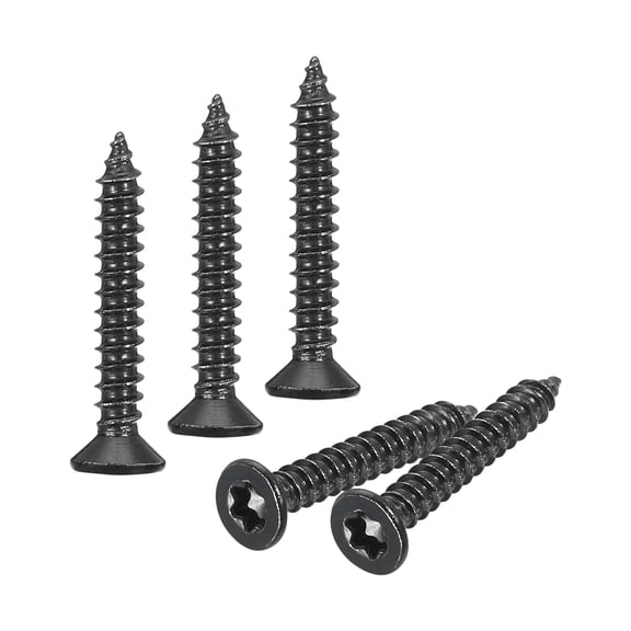 Uxcell 100Pack M3 x 20mm 304 Stainless Steel Flat Head Torx Screws Fit T10 Bit, Black
