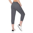 thumbnail image 4 of ALWAYS Women's Capri Jogger Lightweight Sweatpants with Pork Chop Pockets Charcoal M, 4 of 7