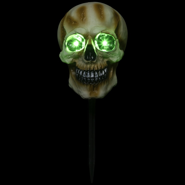 Free Shipping! Northlight Set of 3 Lighted Skeleton Head Pathway
