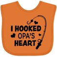 thumbnail image 3 of Inktastic I Hooked Opa's Heart with Fishing Rod Boys or Girls Baby Bib, 3 of 4