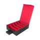 thumbnail image 5 of Caja de almacenamiento para tarjetas de juegos coleccionables, resistente al agua y fabricada en cuero sintético PU, con 5 filas. Rojo, 5 of 9