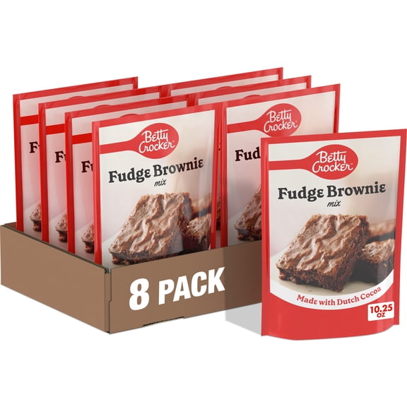 (4 Pack) Betty Crocker Fudge Brownie Mix, 10.25 oz