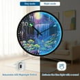 thumbnail image 5 of Voice Activated Clock with Glow Light 12 Inch Large Silent Wall Clock Battery Operated for Home Decor Neon Oversized Waterfall, 5 of 8