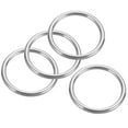 thumbnail image 1 of Uxcell Metal Rings Stainless Steel Rings Marine Grade Multi-Purpose O Ring Welded Round Ring 4 5x45mm, 1 of 5