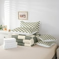 thumbnail image 4 of Erosebridal Plaid Square Bed in a Bag Full size,Geometric Buffalo Bed Set,Checkered Decor,7pcs, 4 of 5