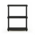 thumbnail image 3 of Furinno Rata 3-Tier Industrial Multipurpose Flat Base Shelf Display Rack with Metal Frame, Americano, 3 of 5