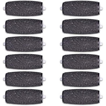 12 Extra Coarse Replacement Roller Refill Heads Compatible with Refills Electronic Perfect Foot File with Diamond Crystals