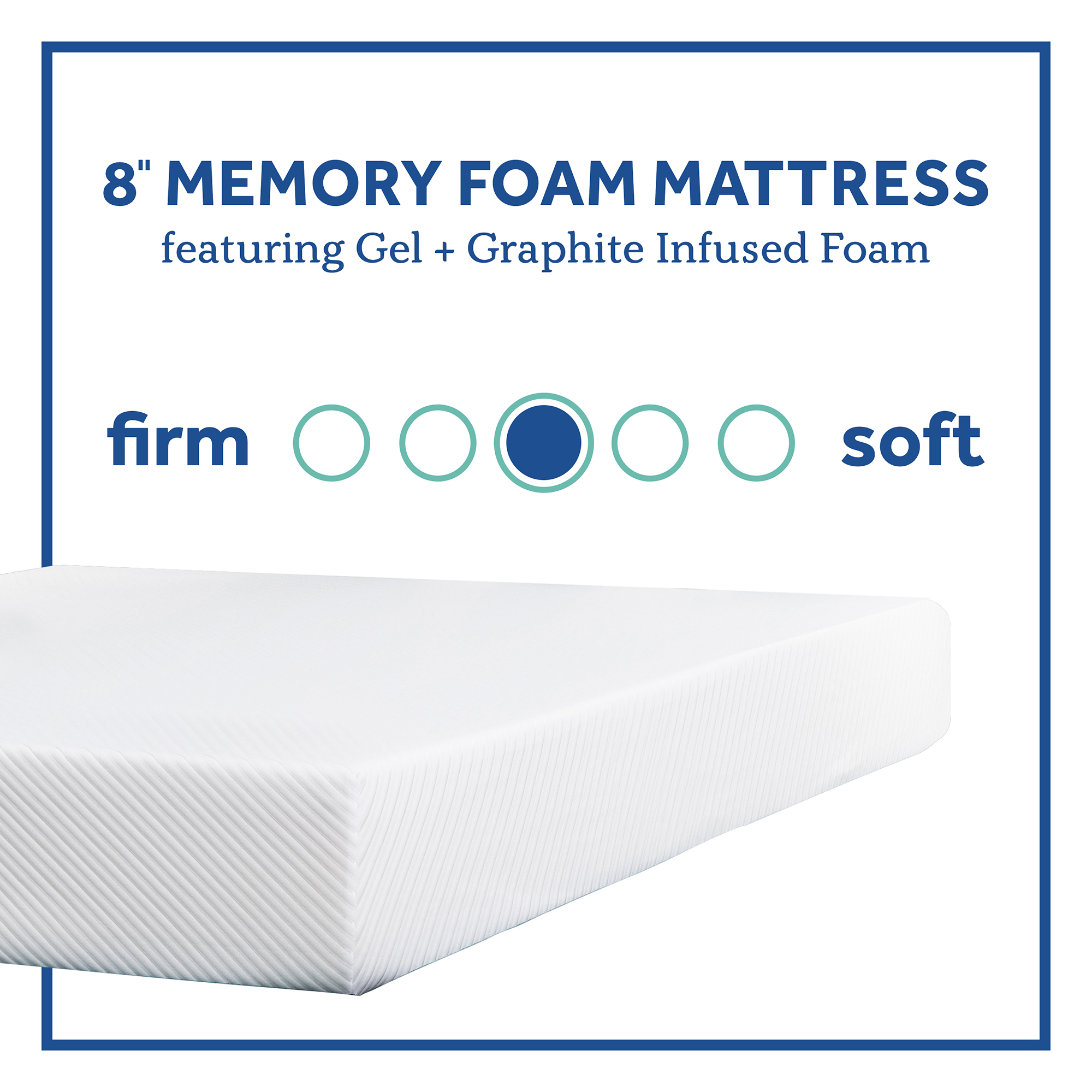 Sealy 8" Gel Memory Foam Mattress, Twin, Medium Firm