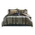 thumbnail image 3 of Home Essence Tan Plaid 8 Piece Bed in A Bag Comforter Set including Sheets, Queen, 3 of 15