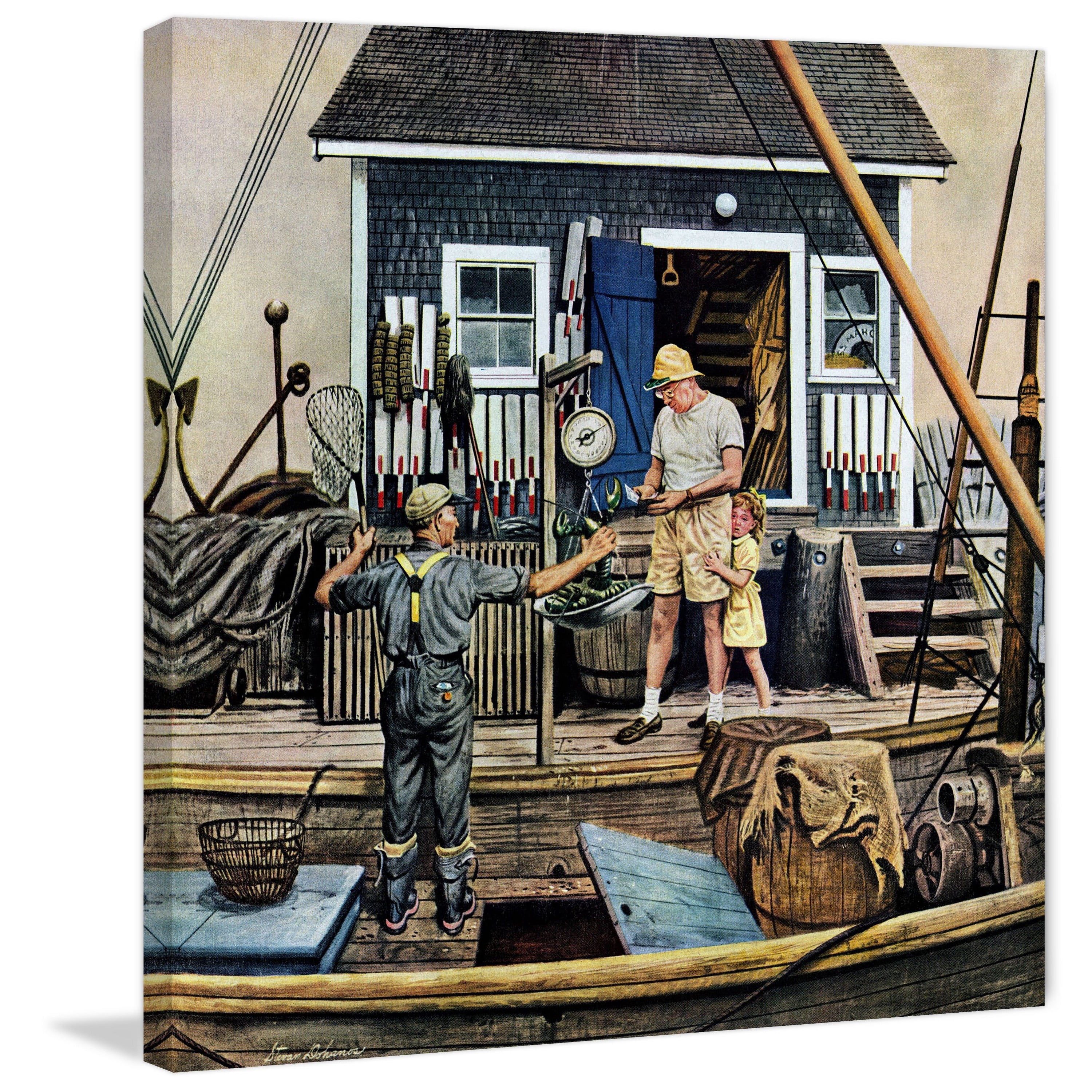 Marmont Hill - "Daily Catch" Painting Print on Wrapped Canvas