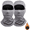Gray, variant on 2 Pcs Balaclava Ski Mask, Face Mask for Man Woman with Fleece Lining for Winter Cold Weather Skiing, Snowboarding, Cycling, Motorcycle, UV Protection with Neck Gaiter, Black