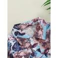 thumbnail image 5 of hirigin Kid Boys Shirt, Long Sleeve Lapel Neck Printed Street Party Casual Loose Buttons Coat Tops, 5 of 9
