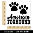 thumbnail image 2 of American Foxhound Dog Paw Prints Fun Text Self-Inking Rubber Stamp Ink Stamper - Red Ink - Large 1-1/2 Inch, 2 of 7