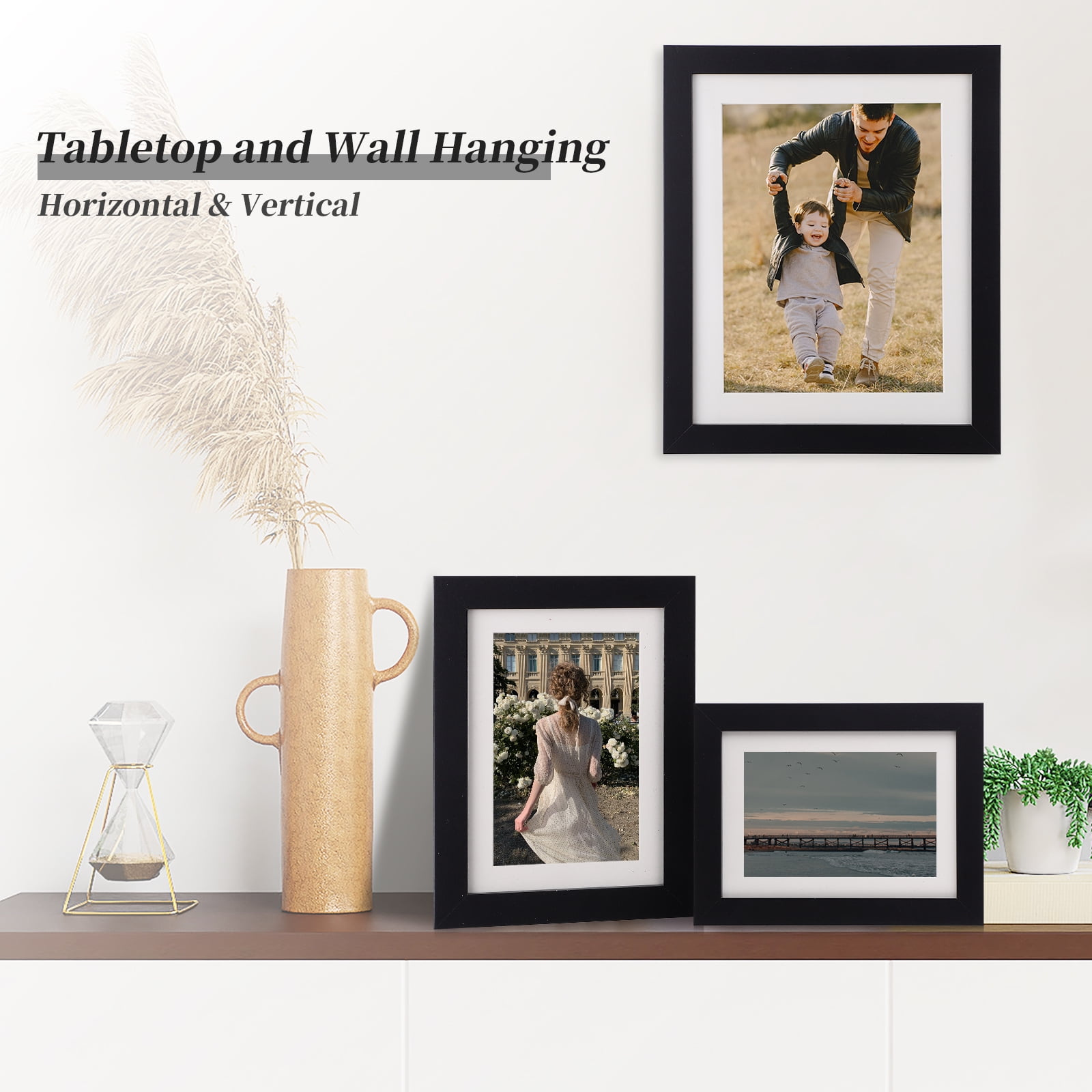 Family Two 8 x 10 Four 5 x 7 Four 4 x 6 Dark Brown for Wall or Tabletop  Decor Picture Frame Set of 10 PCS PUBKQ3 - The Home Depot