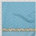 thumbnail image 3 of Soimoi Blue Cotton Voile Fabric Dot & Floral Panel Printed Fabric 1 Yard 42 Inch Wide, 3 of 3