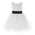 thumbnail image 2 of Ekidsbridal White Backless Lace V-Back Formal Photoshoot Dresses for Flower Girls Toddlers Dance Recital 206T S, 2 of 3