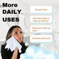 thumbnail image 3 of Tact Squad 70 Pack Large Disposable Face Towels Soft Cotton Facial Wipe, 3 of 8