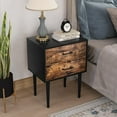 thumbnail image 2 of Algherohein Modern 2 Drawers Nightstand Set of 2,Bedside Tables for Bedroom in Wood Grain,Adult, 2 of 7