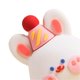 thumbnail image 3 of Cartoon Animal Figurine Decorative Cute Soft Plastic Animal Ornament for Birthday Party Desktop Rabbit, 3 of 3