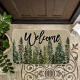 thumbnail image 4 of Welcome Green Pine Trees Christmas Door Mat 17x30 Inch, Xmas Seasonal Winter Holiday Decorative Low-Profile Rug Christmas Doormat for Indoor Outdoor, 4 of 6
