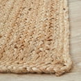 thumbnail image 4 of DecorAvenue Hand Woven Braided Farmhouse Jute Area Rug Beige Natural Color 3 ft x 5 ft Oval, 4 of 5