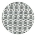 thumbnail image 3 of Unique Loom Matrix Trellis Collection Area Rug - Diamonds (5' Round Gray/Ivory), 3 of 7