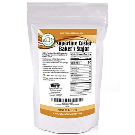 - Judee's Gluten Free Superfine Caster Baker's Sugar, 2.5 lbs