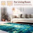 thumbnail image 2 of Flatwoven High Traffic Area Rug, Bright Cool Hues with Imagery, Non Slip, Stain Resistant, Washable Area Rugs for Living Room, Bedroom(Green, 2X3), 2 of 8