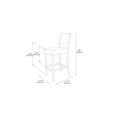thumbnail image 3 of Linon Zoe Counter Stool, White, 24 inch Seat Height, 3 of 4