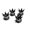 Black-4pcs, variant on 4PCS Creative Kings Crown Tyre Tire Wheel Valve Stem Caps Air Dust Cover Caps Motorcycle Tire Valve Caps Car Bling Accessories