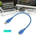 thumbnail image 4 of Usb3.0 USBA to MicroB Cable USB3.0 External Hard Drive 5Gbps Transmission Adapter Cord Blue0.3 Meter, 4 of 7