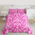 thumbnail image 2 of Manfei Pink Damask Flower Full Size Comforter Sets, Tribal Hippie Mandala Bedding Comforter Set, Teen Adult Female Man Reversible Bedding Sets, Super Cozy Room Decor, 3-Piece, 2 of 8