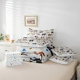 thumbnail image 6 of Manfei Farm Animal Horse 7-Piece Bedding Comforter Set,Rustic Farmhouse Horseshoe King Bedding Sets,Brown Blue Heart Print Bed Sheets For Kids,Breathable Home Decor Reversible, 6 of 8
