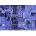 thumbnail image 1 of Ahgly Company Machine Washable Indoor Rectangle Patchwork Blue Transitional Area Rugs, 3' x 5', 1 of 4
