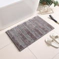 thumbnail image 4 of Bewildely Alfombra de baño antideslizante de poliéster, tejida a máquina, resistente a la nieve, absorbente de agua y antideslizante. Juegos de accesorios de baño Gris claro 50*80 cm, 4 of 5