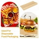 thumbnail image 5 of Hojas de papel encerado Uxcell para alimentos, hojas forradas a prueba de grasa para cestas de alimentos, papel de envoltura de sándwich precortado 6x6", 5 of 7