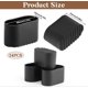 thumbnail image 3 of 24 Pieces Chair Leg Caps, 40 x 20 mm Chair Leg Protectors, Oval Chair Leg Protectors, Non-Slip, Protects Seat Legs, Floors, Fits Oval Tube Caps, 3 of 5