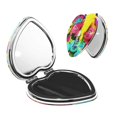 thumbnail image 1 of Pofeuu Trolls Band Together for Portable Pocket Makeup Mirror PU Cover Compact Travel Mirror with Normal and Magnifying Double Sided Glass-Heart Shape, 1 of 9