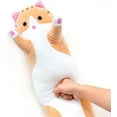 thumbnail image 5 of Lindo muñeco de gato de peluche, almohada de felpa, juguetes de muñeca, animales de peluche de gato suave, almohada larga, juguetes para gatitos para niños, novia, gris, 5 of 5